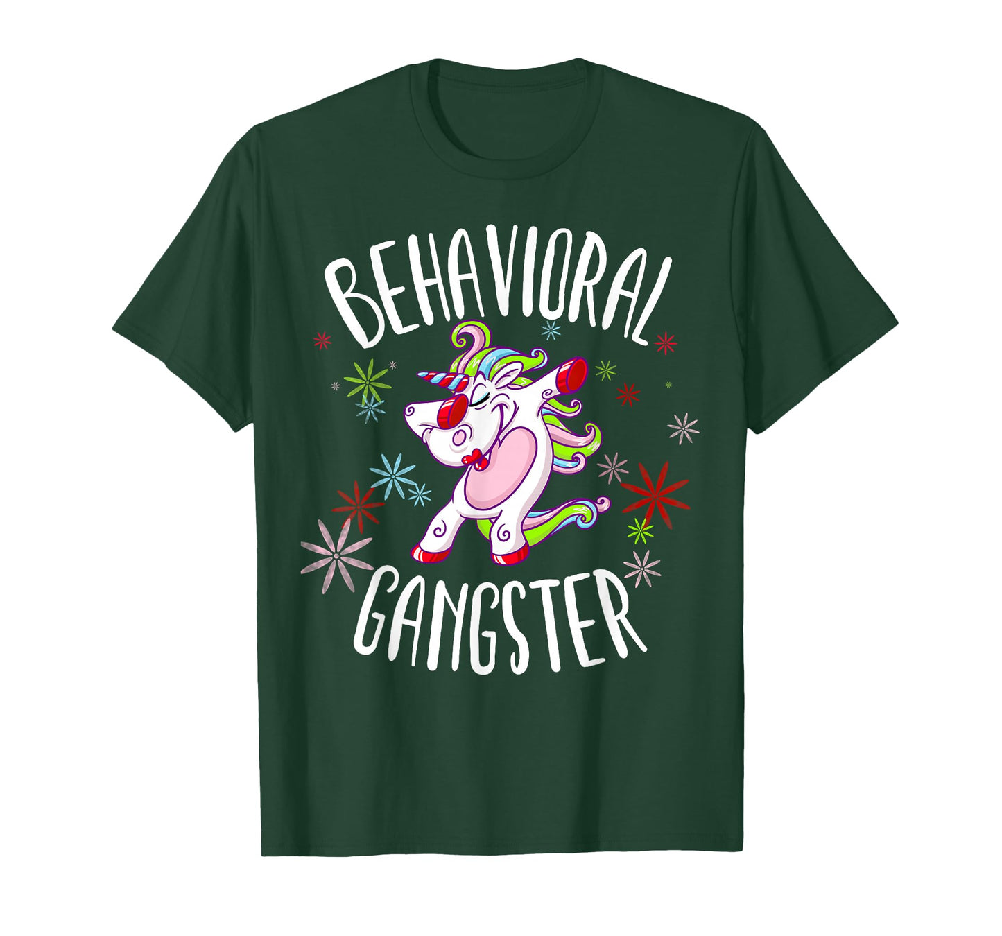 Behavioral Therapist Polka Dots Unicorn Gift for ABA Therapy T-Shirt