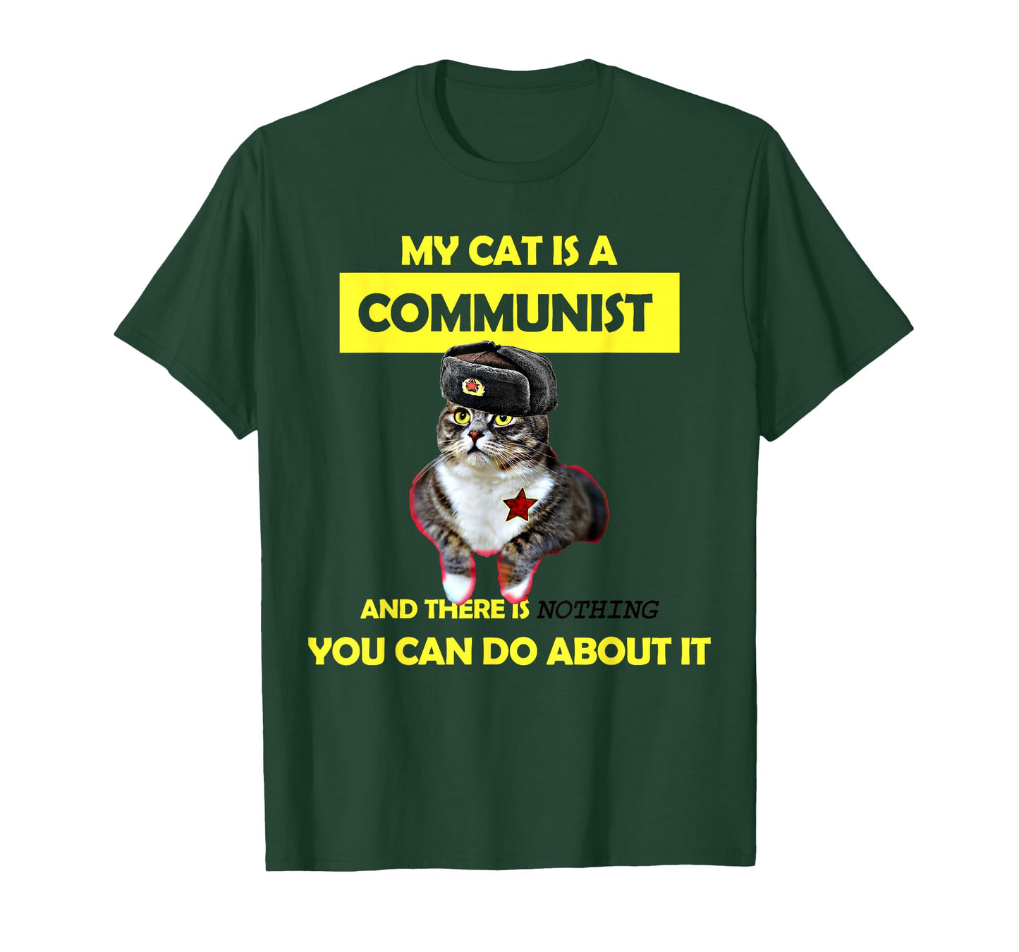 My Cat Is A Communist Funny Cat Meme T-Shirt T-Shirt