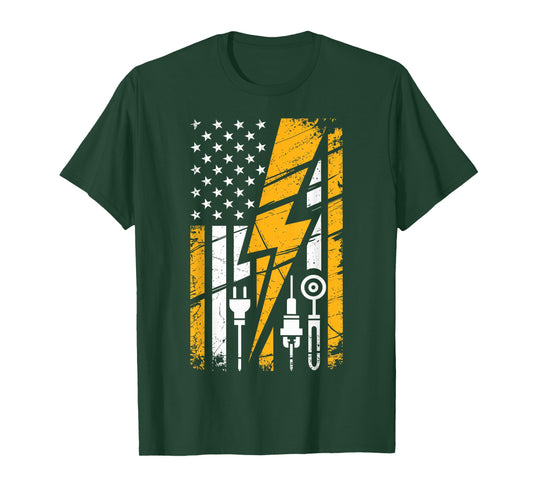 Electrician US Flag Tools for Electricians Vintage T-Shirt
