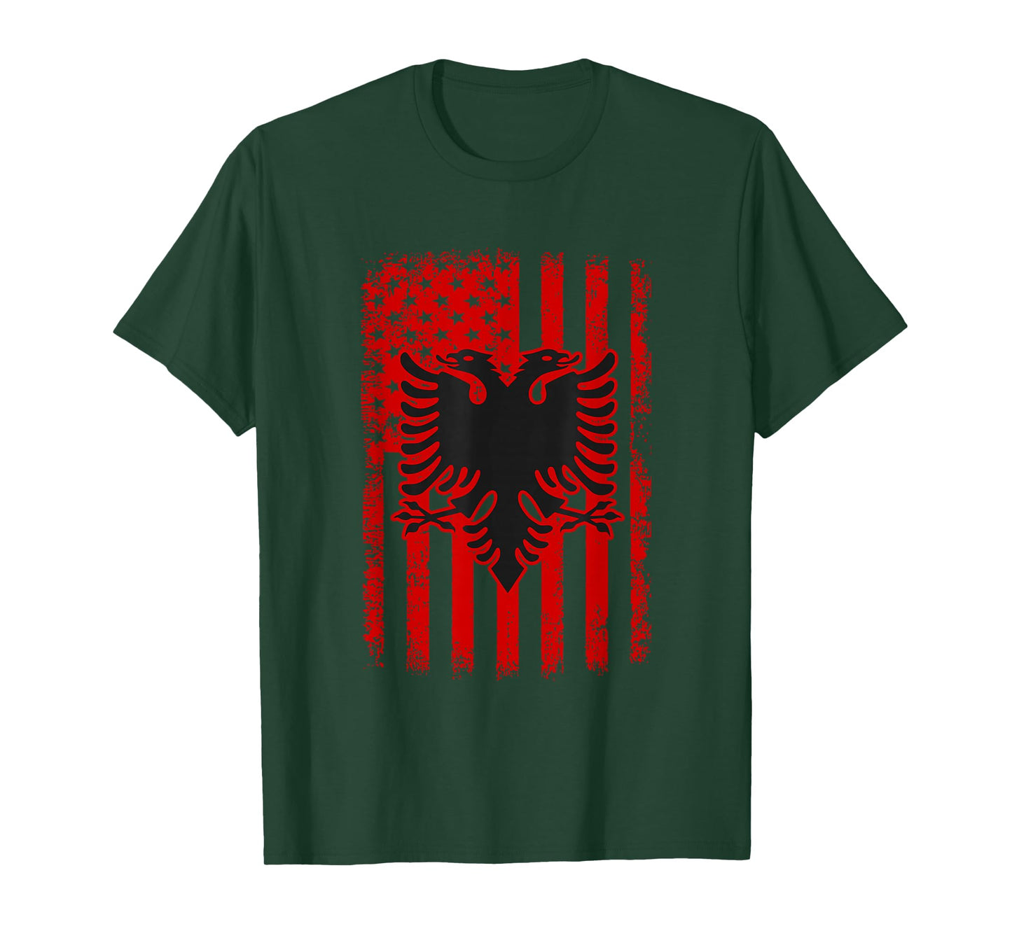 Albania American USA Flag Patriotic Albanian T-Shirt