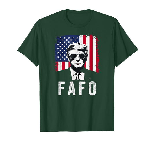 Vintage USA Flag Trump FAFO Patriotic Retro 47th President T-Shirt