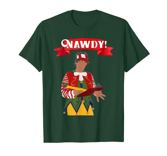 Angry Owl Apparel T-Shirt: 'Tally The Elf: NAUGHTY NAWDY NAWTY!' 'I Knew It' Funny Christmas Unisex-Adults Black Small