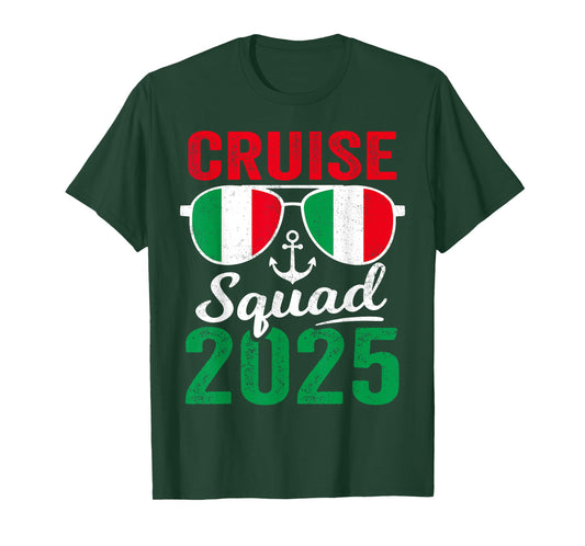 Italy Cruise Squad 2025 Summer Vacation Matching Family T-Shirt