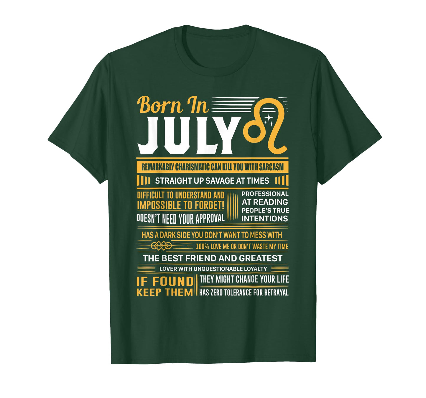 Leo Birthday Gifts - Born In July Leo T-Shirt T-Shirt
