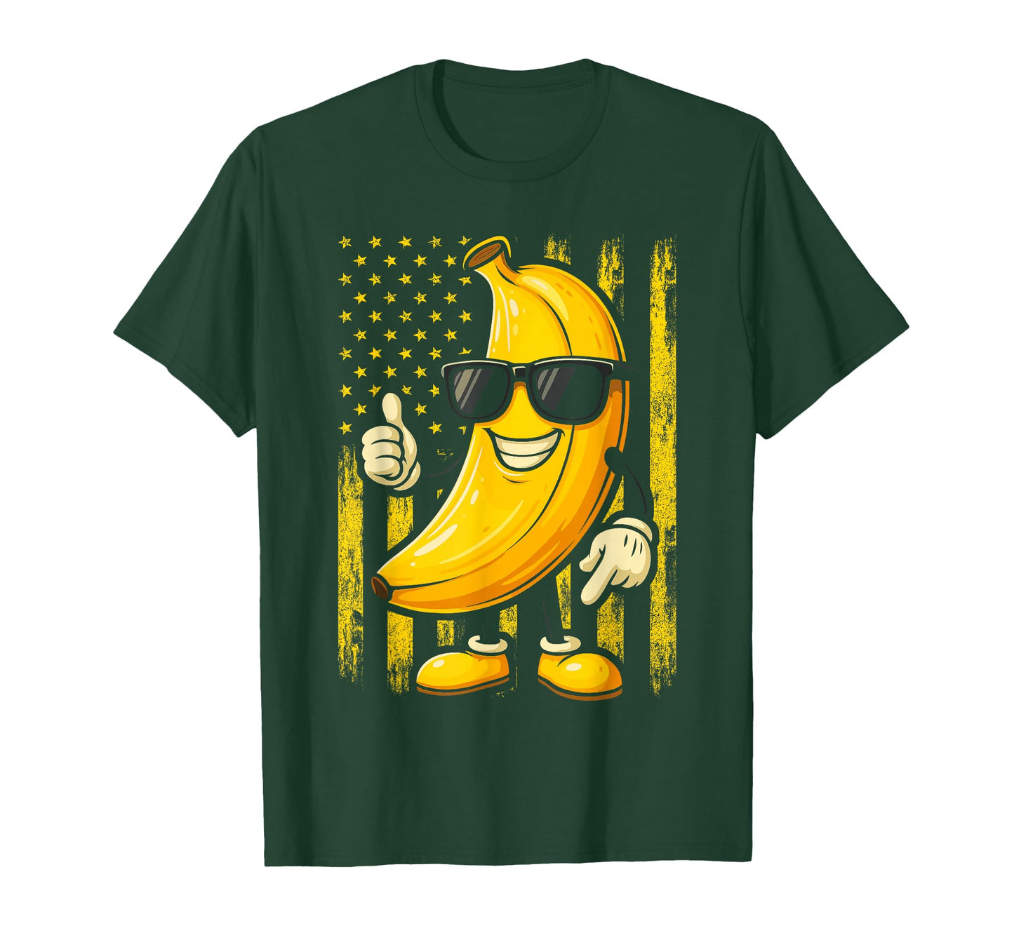 Banana American Flag Shirt, 4th of July Banana T-Shirt