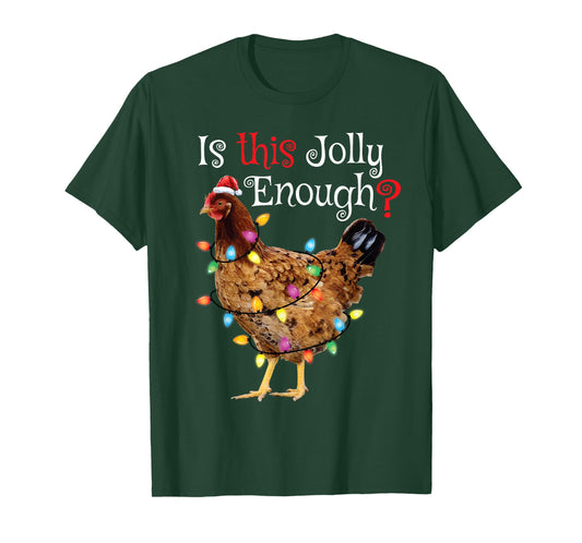 Christmas Chicken Shirt Women Men Kids Funny Santa Chicken T-Shirt