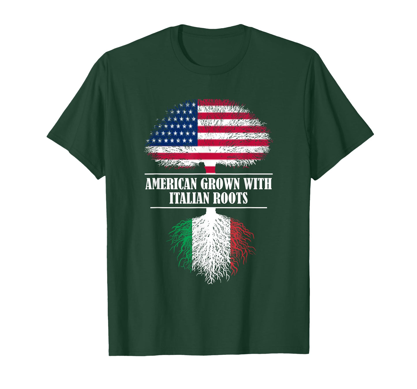 American grown with italian roots Italy flag country T-Shirt