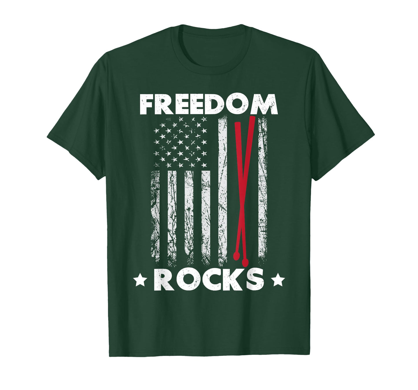 4th Of July American Flag Drummer Drum Percussion T-Shirt