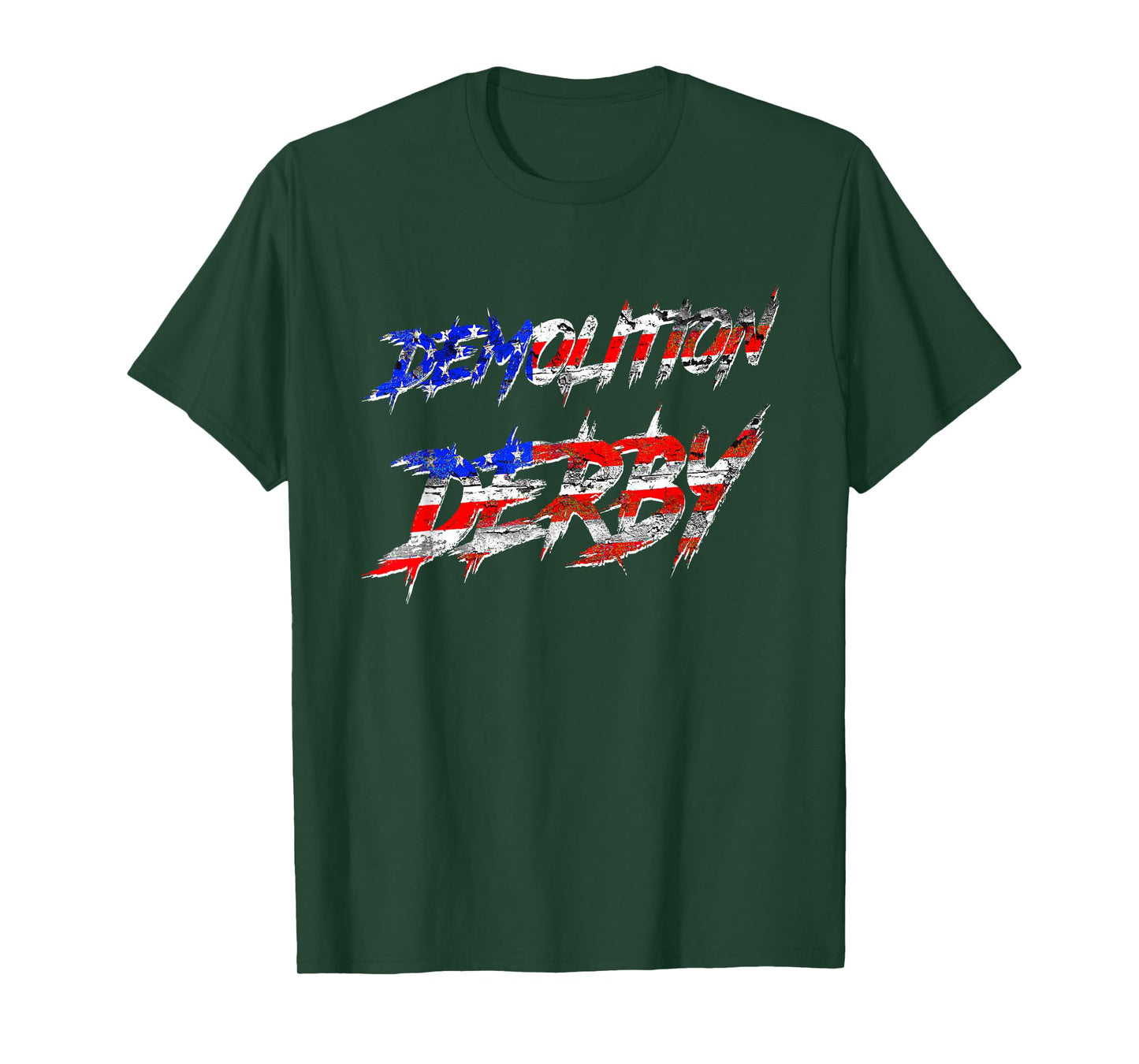 American Flag | Demolition Derby T Shirt T-Shirt for Women Girls Kids Men