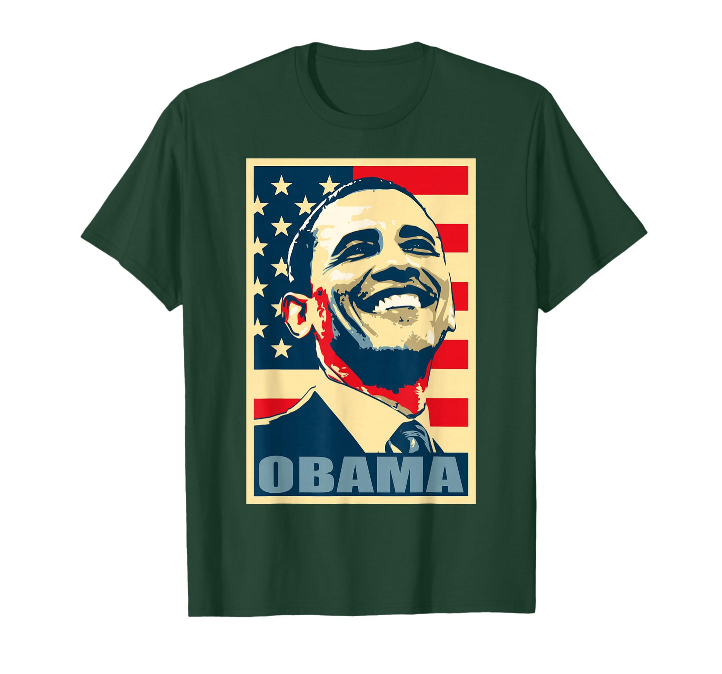 Barack Obama President 44 American Flag Happy Democrat T-Shirt
