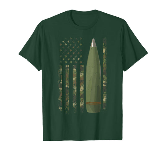 Field Artillery Officer American Flag T-Shirt