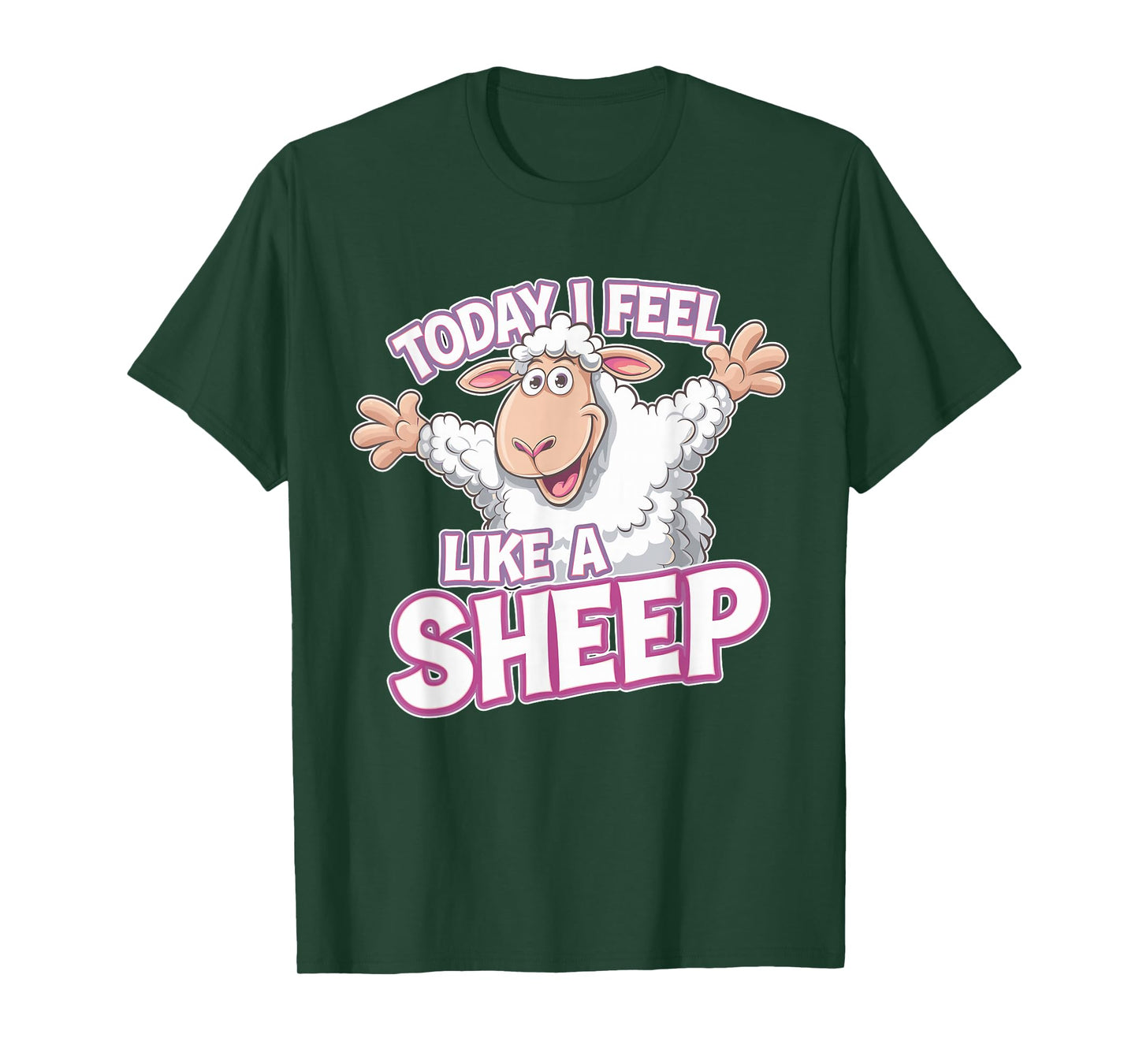 Childrens Today I feel like a Sheep Funny Farm Animal Humor T-Shirt