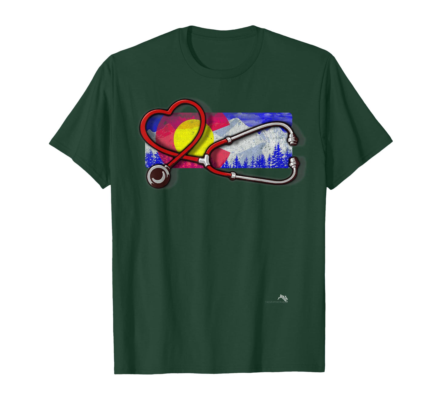 Colorado Nurse T-shirt - Heart & Stethoscope T-Shirt
