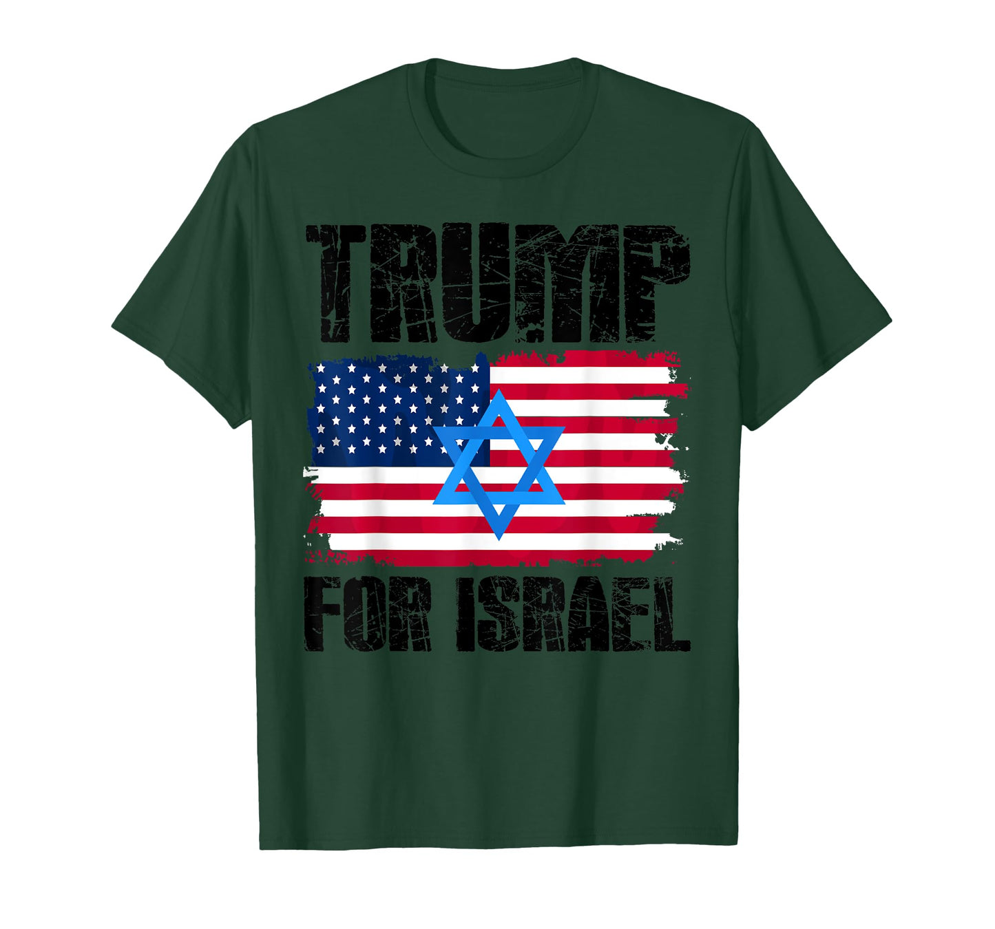 Trump For Israel Jewish American Flag Star Of David T-Shirt