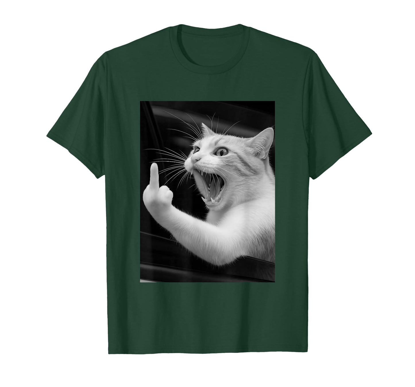 Funny Angry Cat Men Women Gift T-Shirt