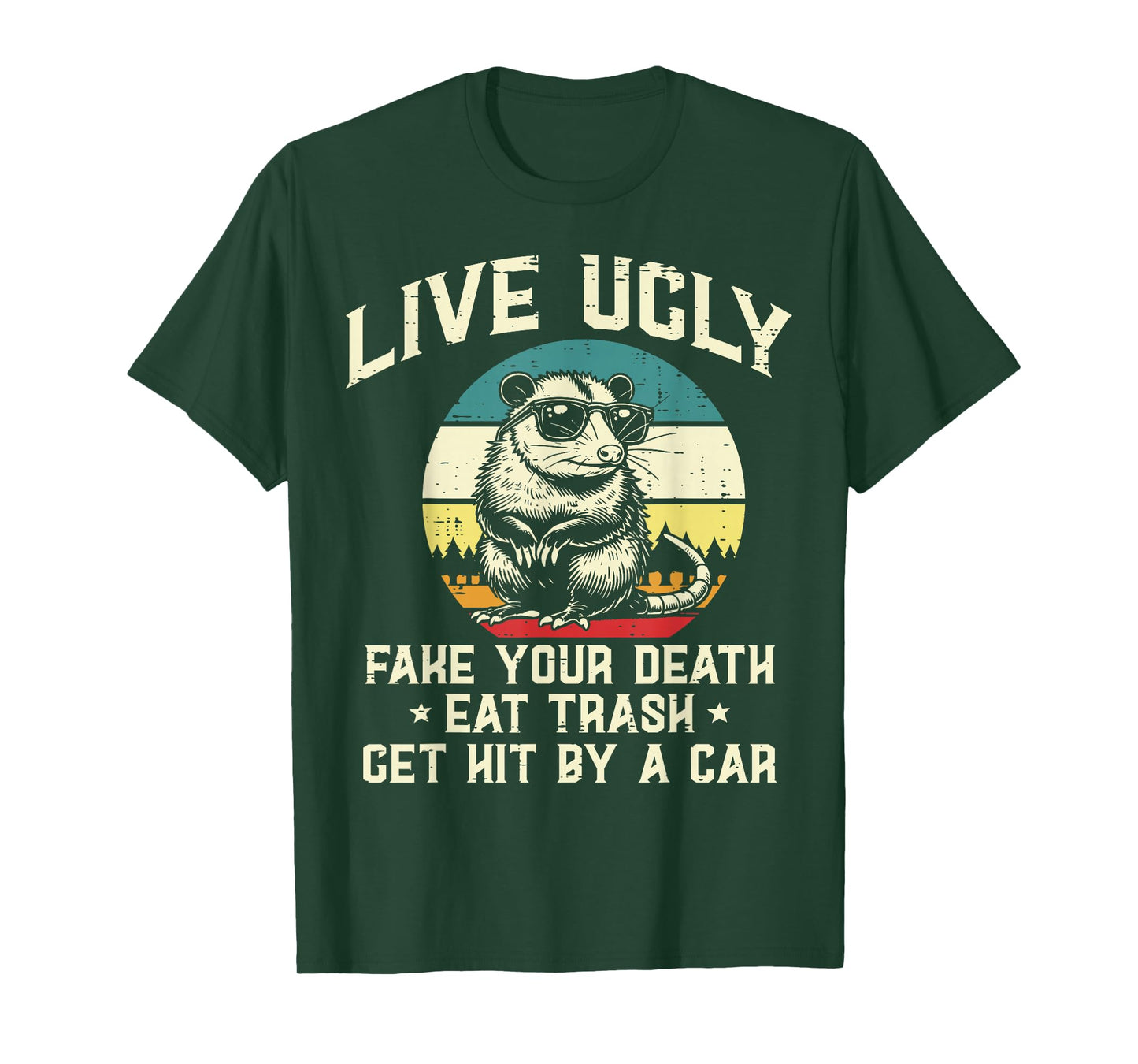 Opossum Live Ugly Fake Death Funny Possum Humor Men Women T-Shirt