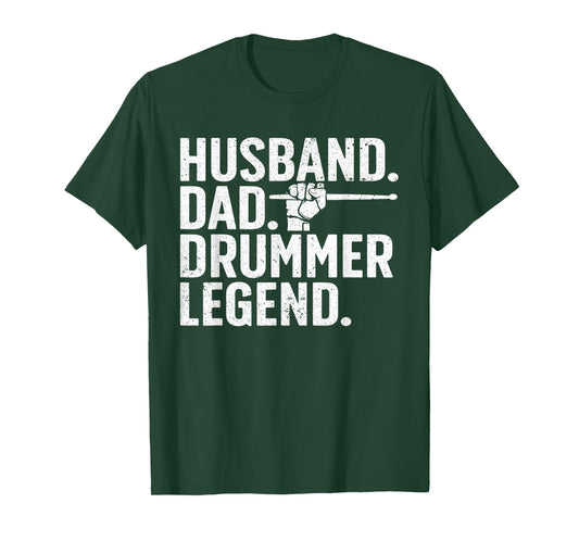 Best Drummer for Men Dad Husband Drumming Sticks Set Novelty T-Shirt