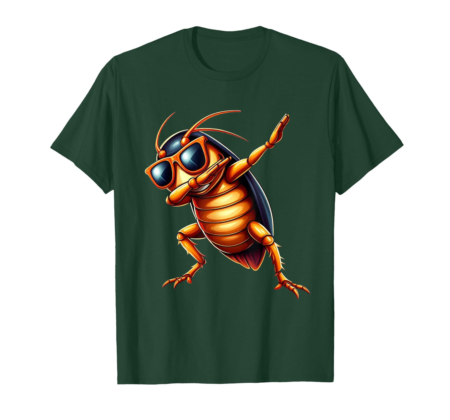 Dabbing Cockroach, Sunglasses Cockroach Animal, Fun Cartoon T-Shirt