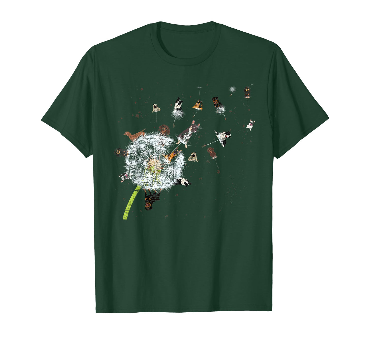 Puppy Dandelion Dog Lover Dog Owner Flower Animal Dog T-Shirt for Men Women Kids