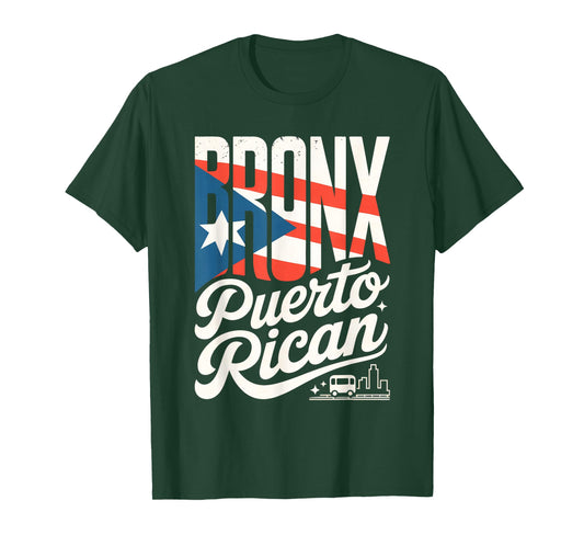 Bronx Puerto Rican Proud USA Flag New York Latino Culture T-Shirt