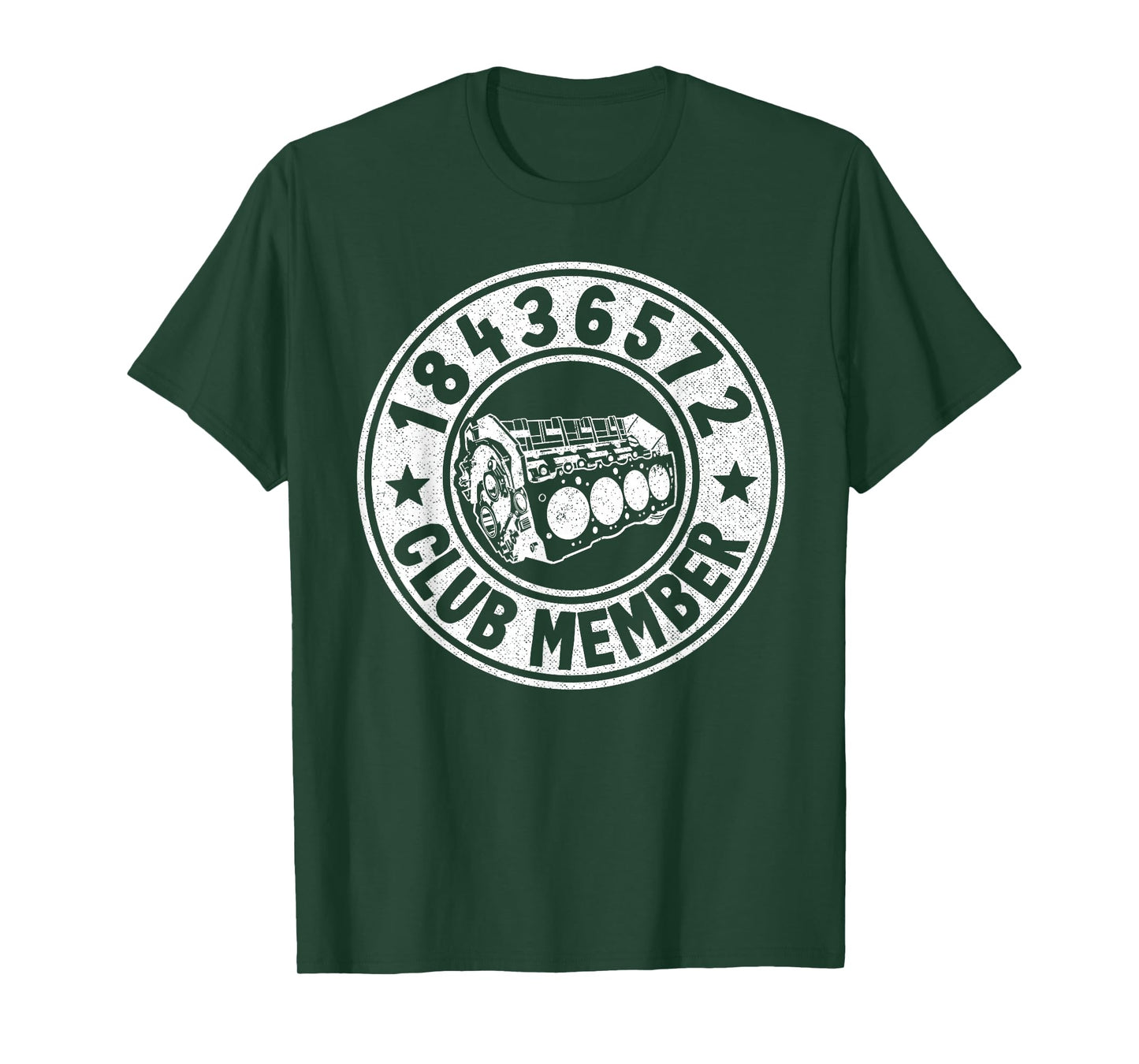 18436572 Club Member Firing Order Big Block Car Guy Garage T-Shirt