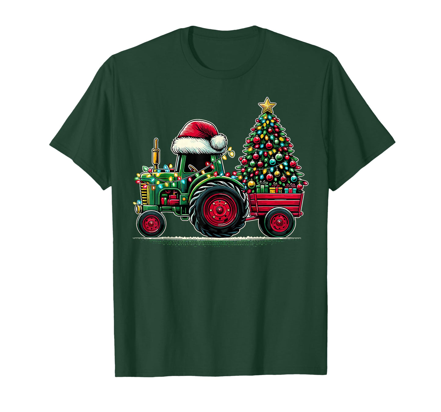 Christmas Tractor Santa Xmas Farm Truck T-Shirt