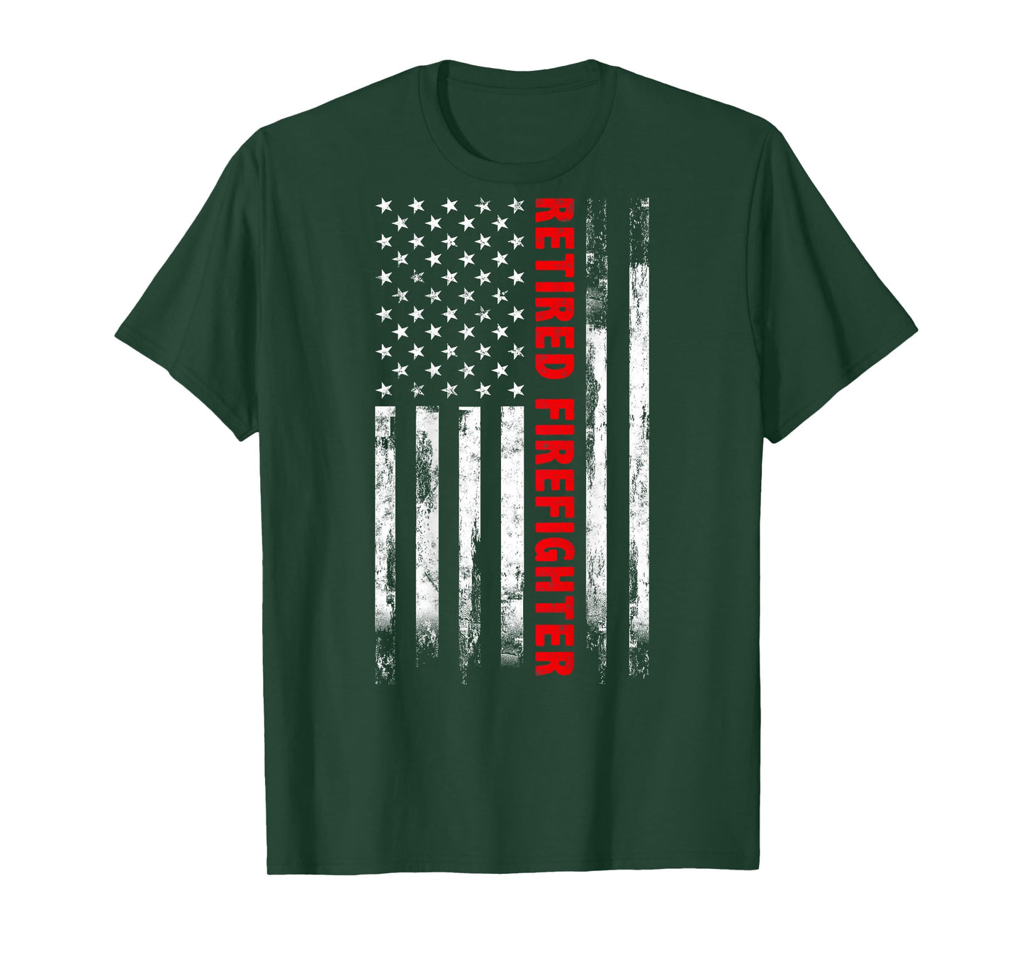 Retired Firefighter Thin Red line American flag Gift Fireman T-Shirt