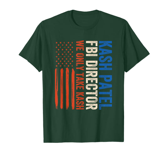 Vintage Kash Patel FBI Director American Flag T-Shirt