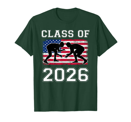 Class Of 2026 Senior Wrestling High School Wrestler Mens T-Shirt