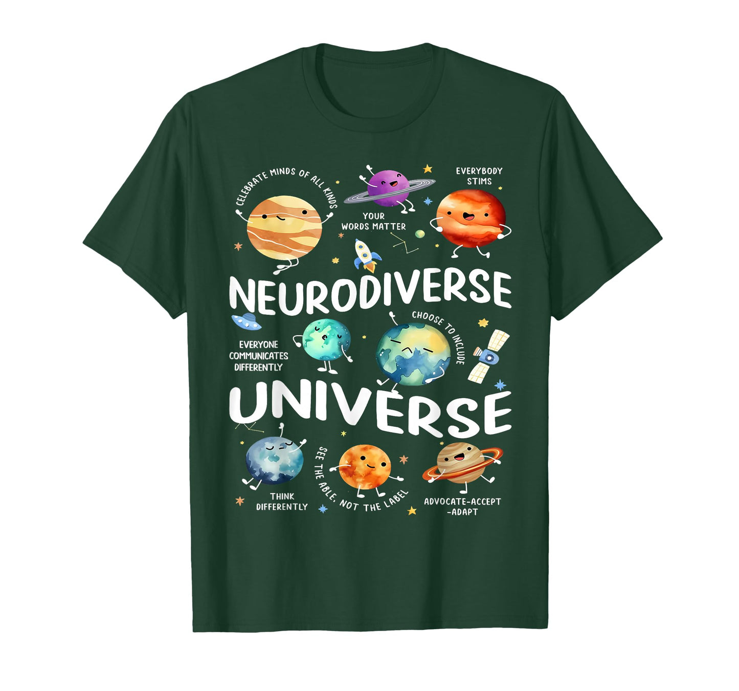 Neurodiverse Universe IEP Special Ed Paraprofessional para T-Shirt
