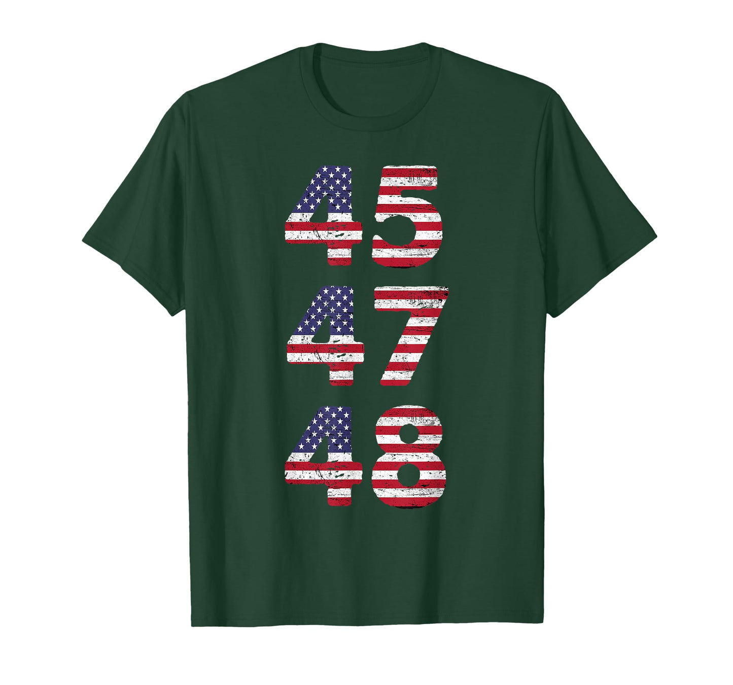 45 47 48 President US Flag Patriotic USA Flag Funny T-Shirt