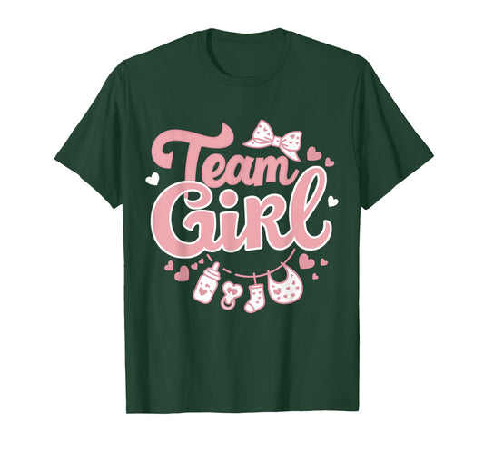 Gender Reveal Party Team Girl Baby Announcement T-Shirt