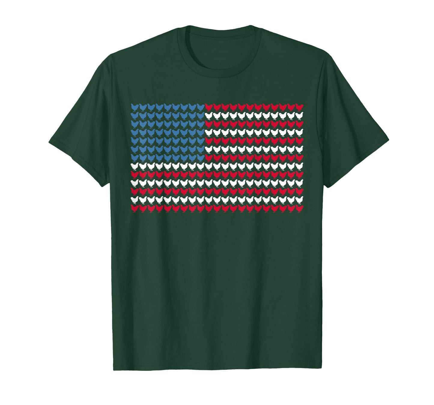 Chicken Patriotic Farmers 4th Of July Chicken American Flag T-Shirt for Women Kids Men