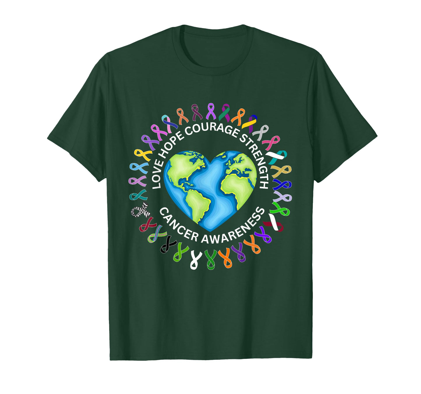 All Cancer Matters Survivors Awareness Fight Ribbon Support T-Shirt