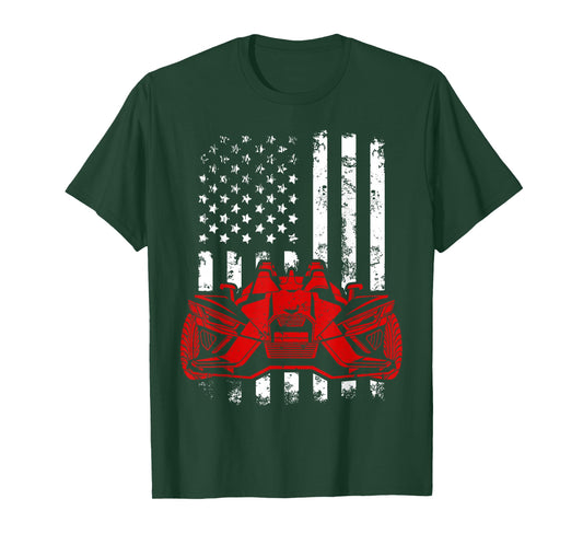 USA Flag Slingshot Car Drivers Lovers American Sling shot T-Shirt