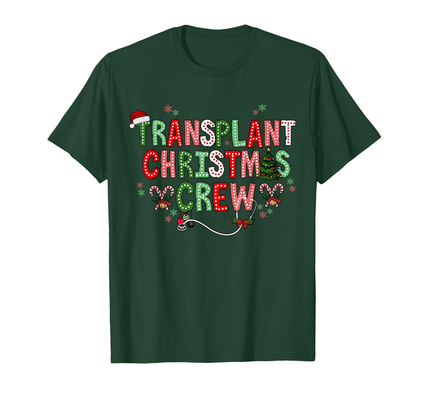 Christmas Transplant Nurse Bone Marrow Transplant Nurse BMT T-Shirt