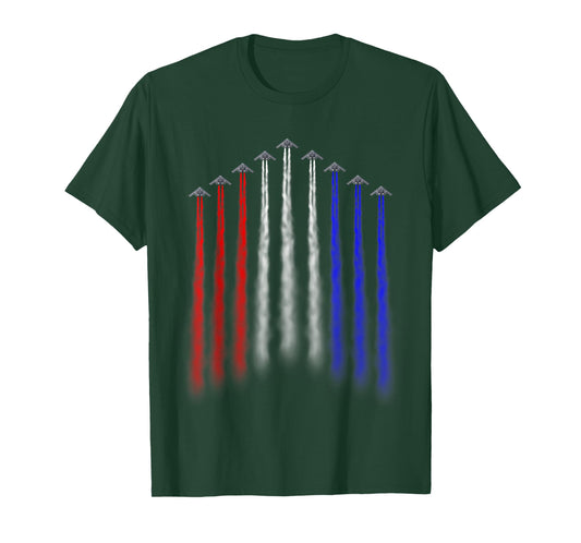 American Independence Bomber Jet Patriotic 4th of July Tee T-Shirt