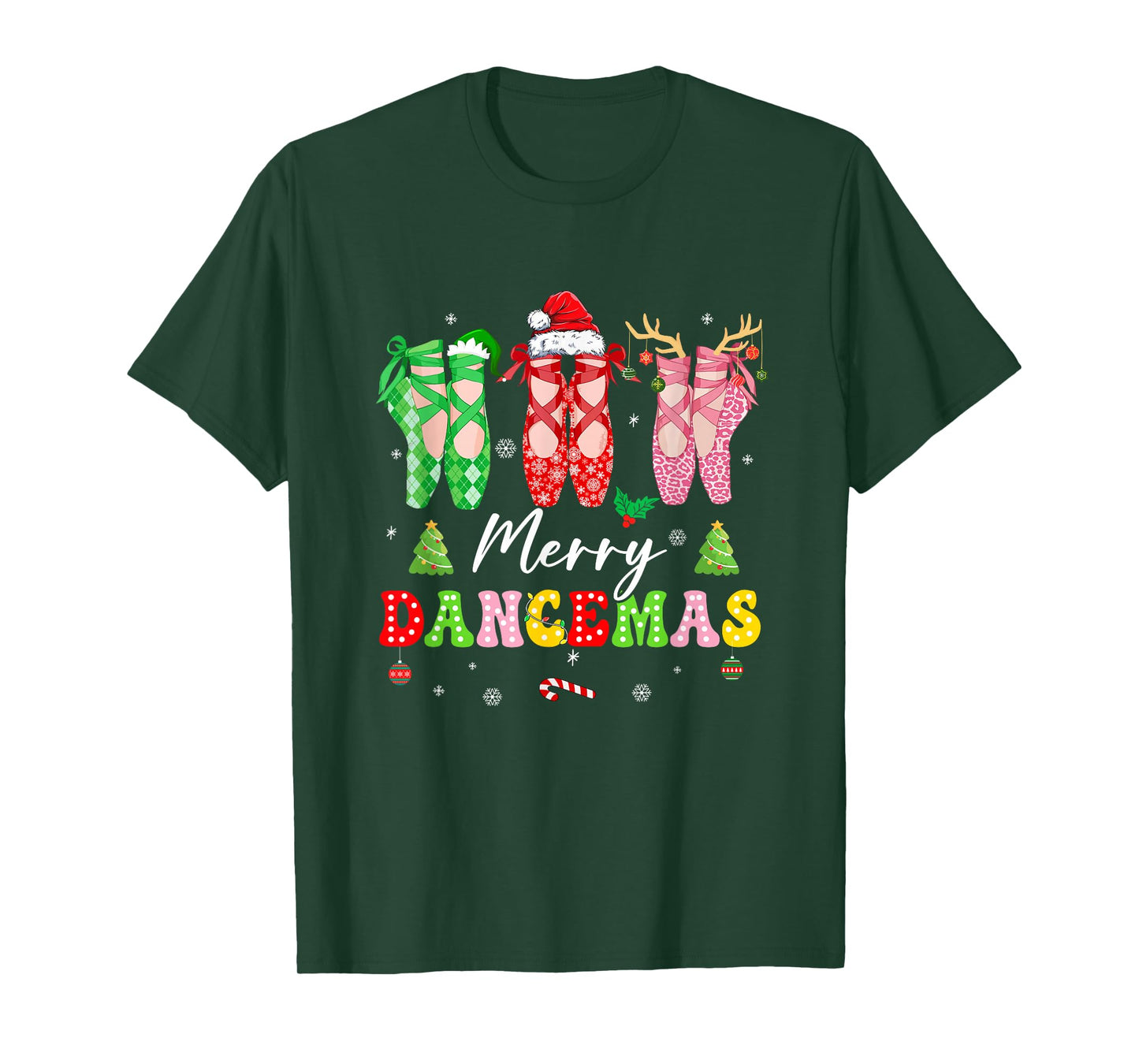 Ballet Dancer Christmas Dance Merry Dancemas Teacher Xmas T-Shirt