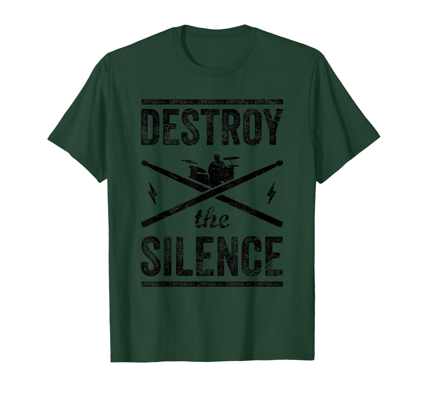 I Destroy The Silence Drummer Humor Drum Sticks T-Shirt