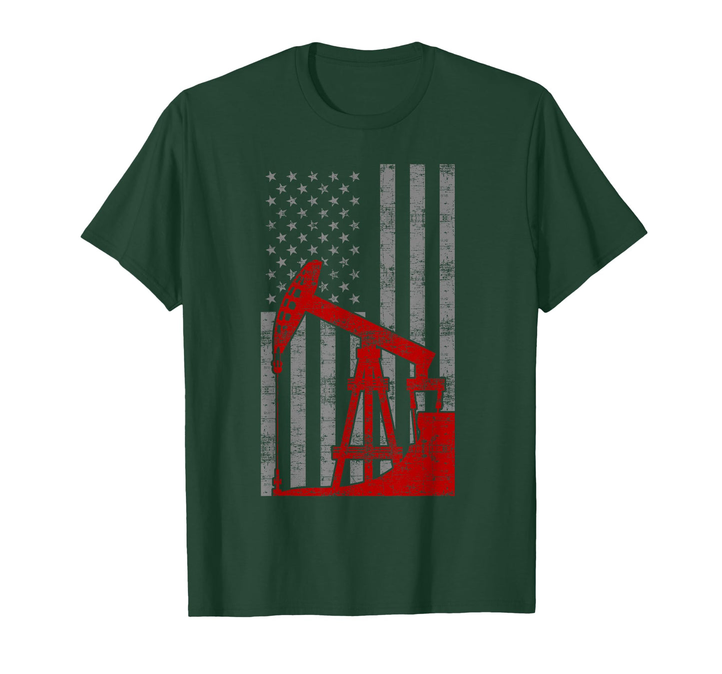 Landman USA Flag Oil Rig US Worker Funny Gift T-Shirt