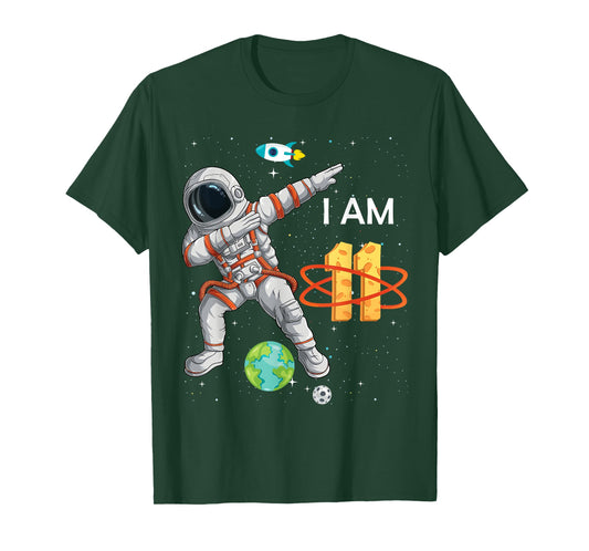 11 Years Old Birthday Boy Astronaut Space 11th B-Day T-Shirt