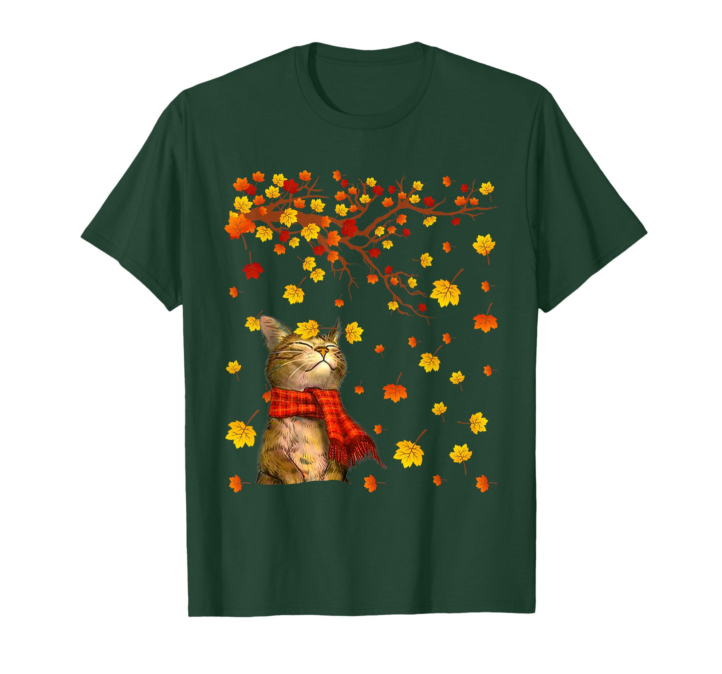 Cute Cat Kitty Kitten Paw Lover Autumn Fall Season present T-Shirt