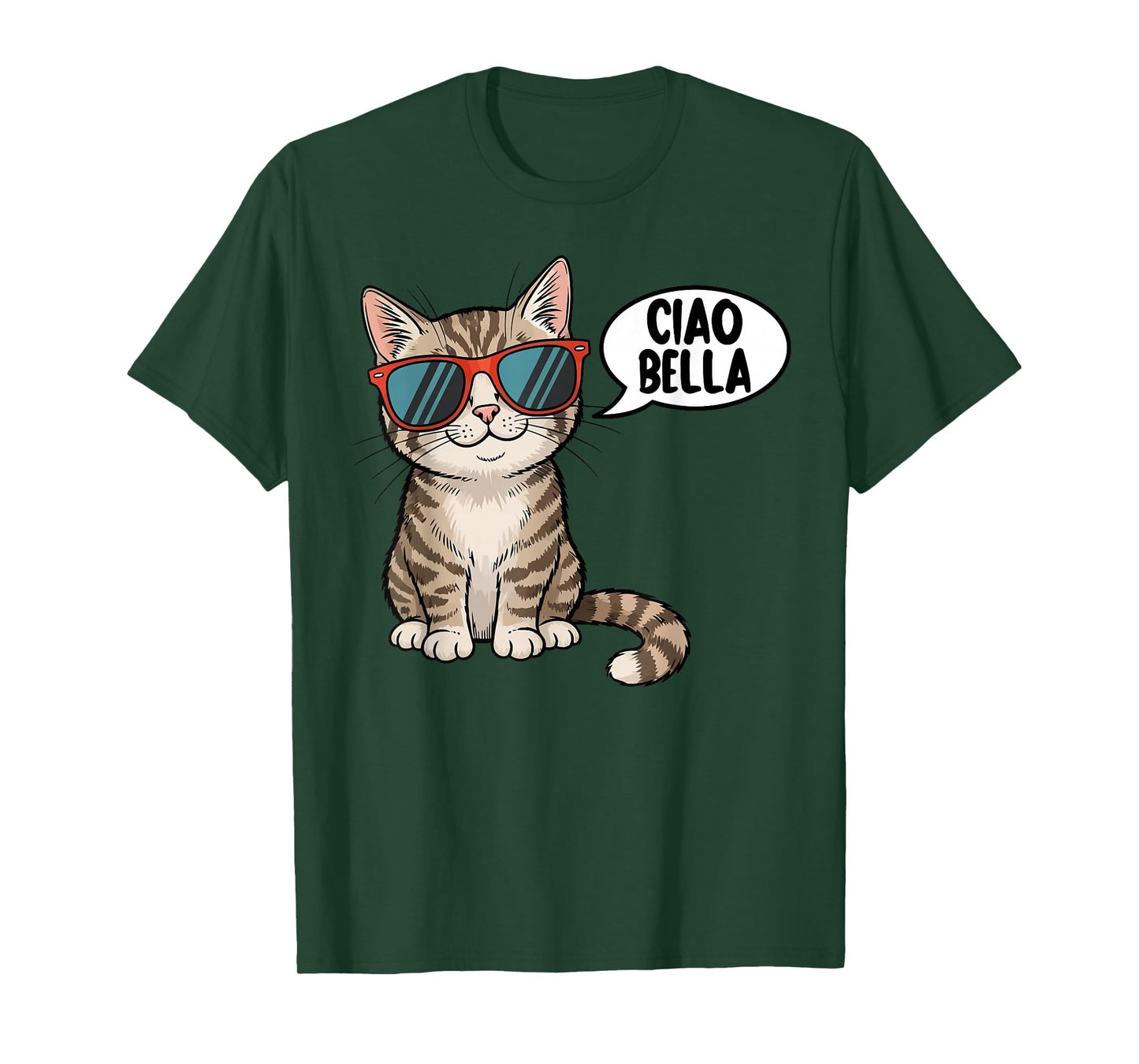 Ciao Bella Cat With Sunglasses T-Shirt