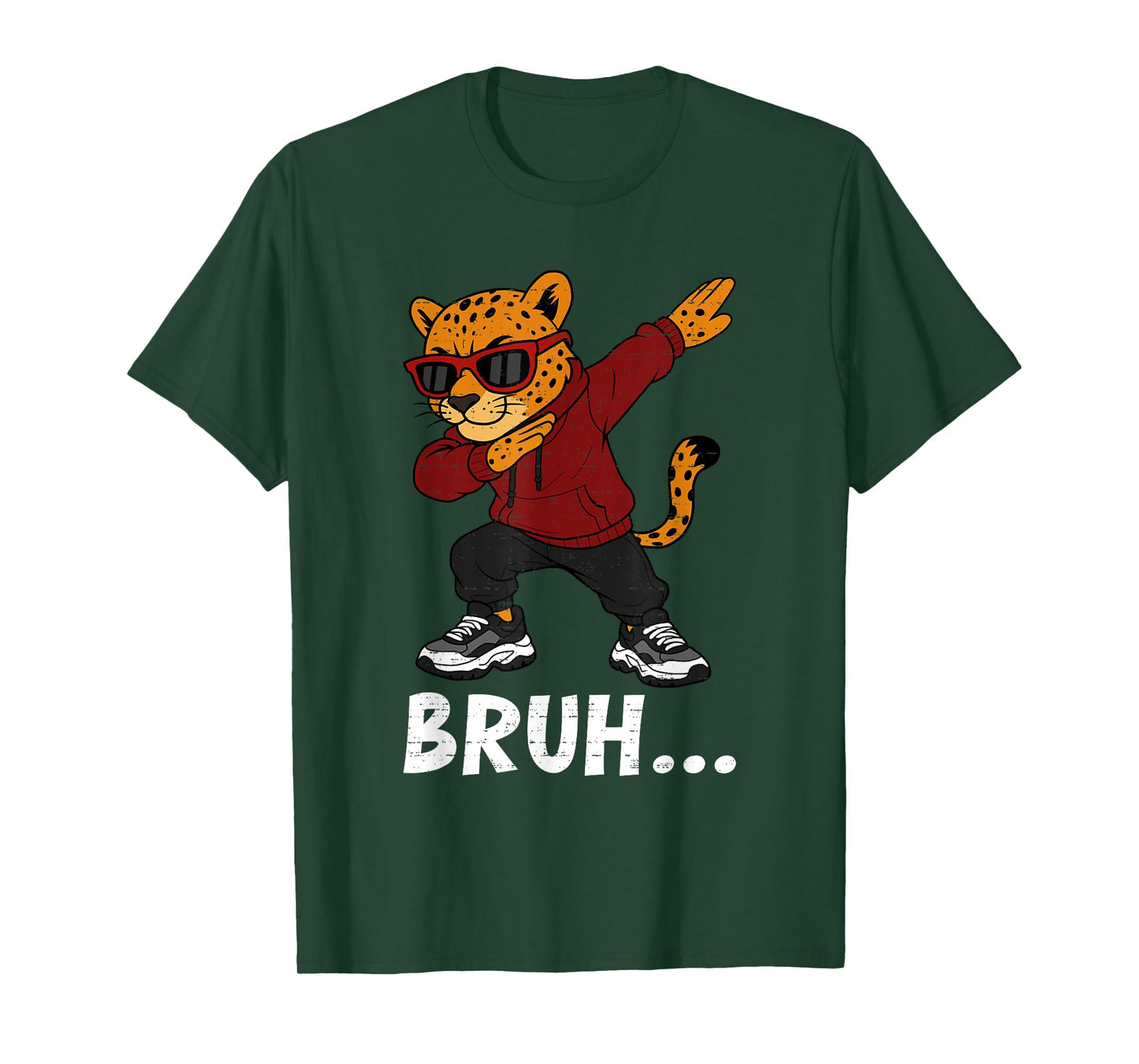 Funny Dabbing Cheetah Bruh Bro Dab Meme Humor Animal Lovers T-Shirt