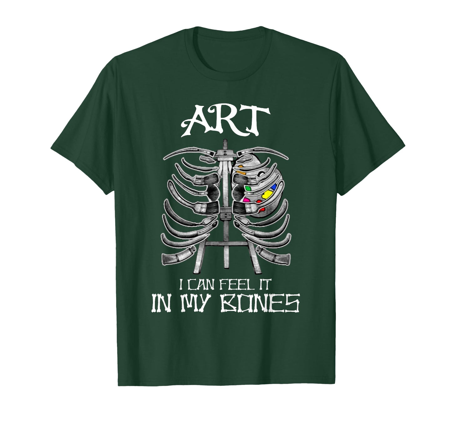 Art Teachers I Can Feel It in My Bones Art Bones Halloween T-Shirt