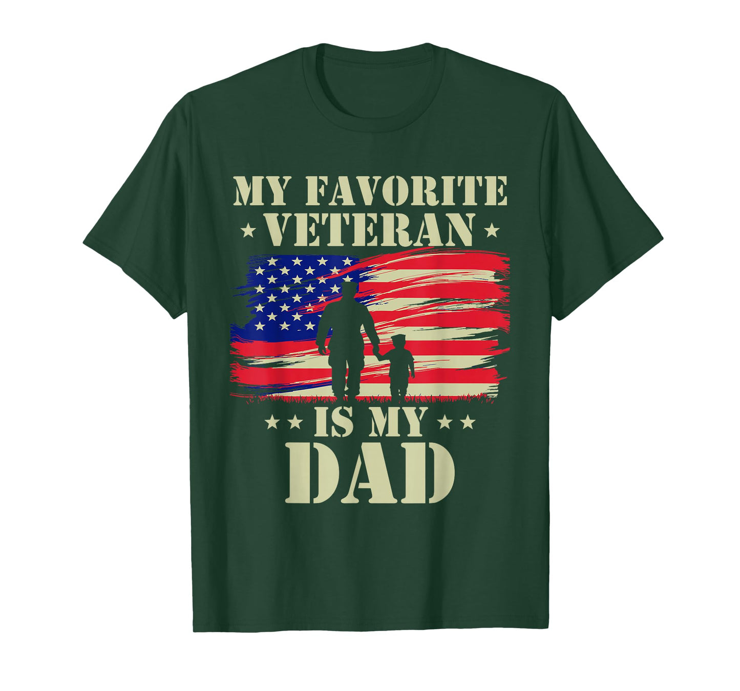 Father Veterans Day My Favorite Veteran is My Dad Proud Kids T-Shirt
