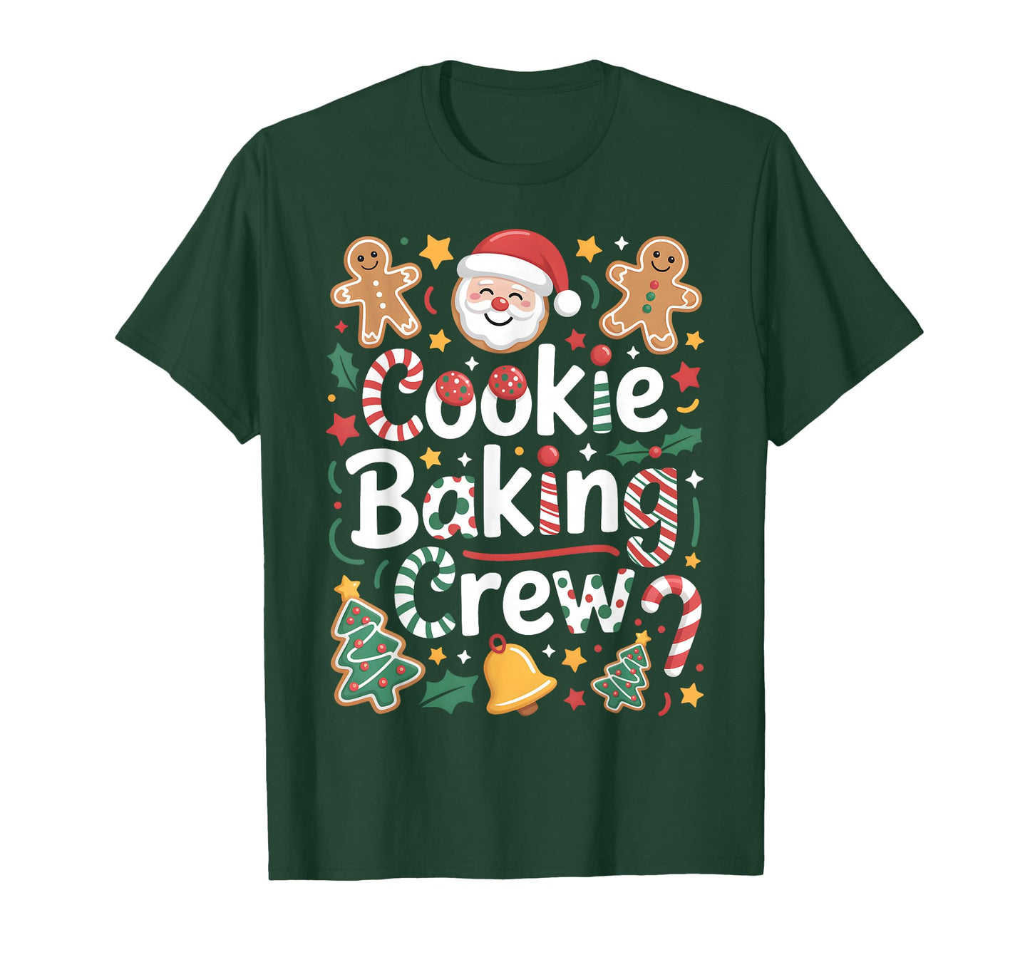 Cookie Baking Crew Matching Christmas Family Men Women Kids T-Shirt
