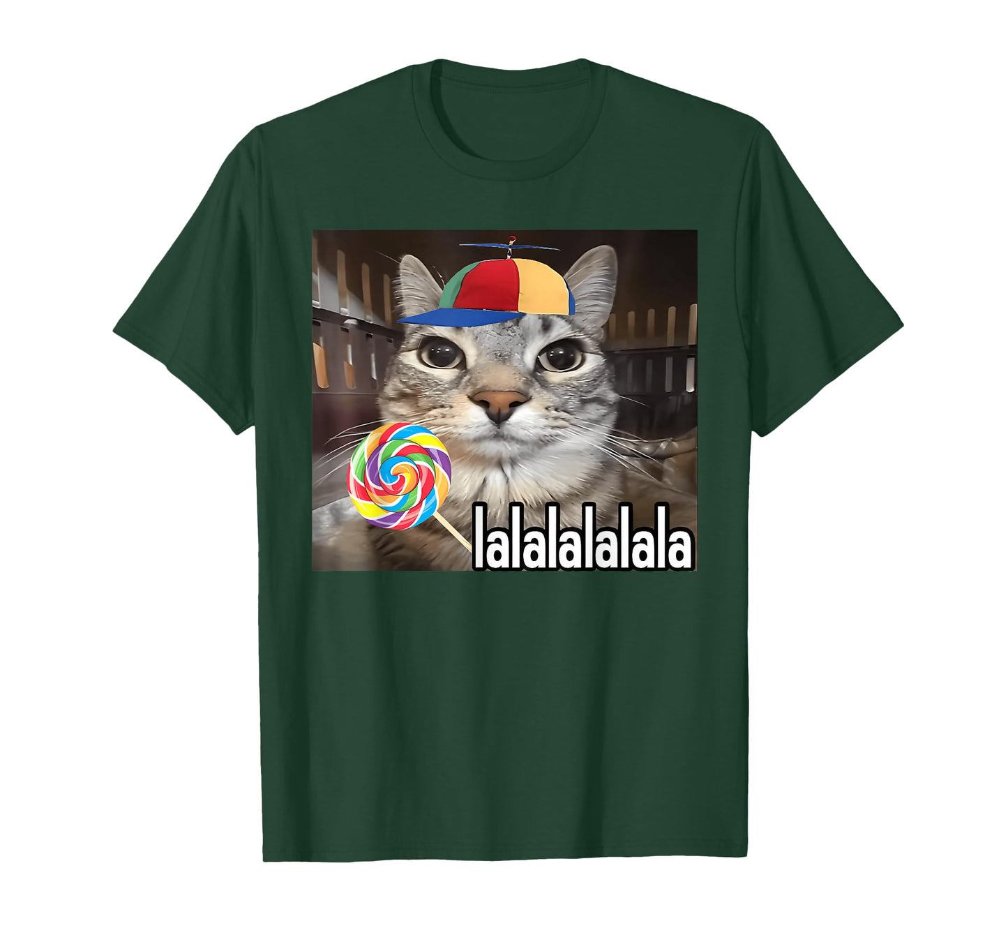 Silly Cat With Lollipop Meme T-Shirt