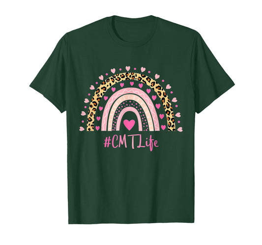 CMT Nurse Leopard Print Boho Rainbow NURSE'S WEEK T-Shirt