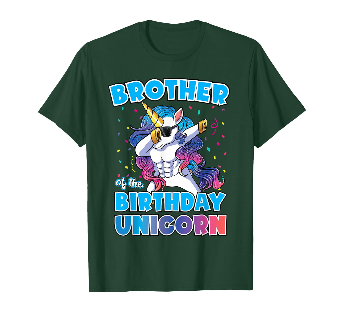Brother of the Birthday Unicorn Dabbing Unicorn Brother T-Shirt